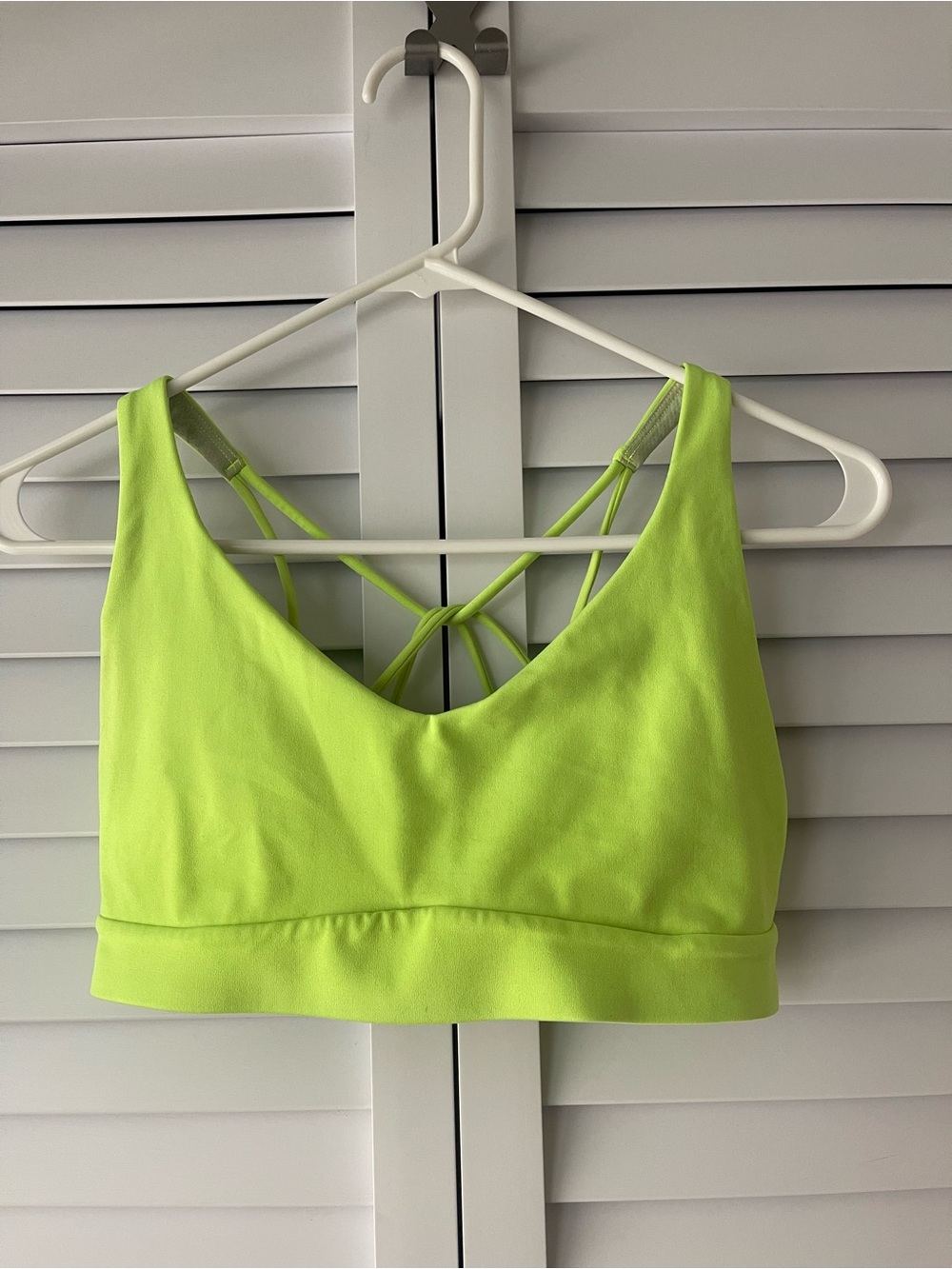 Athleta Neon Lime Crisscross Sports Bra